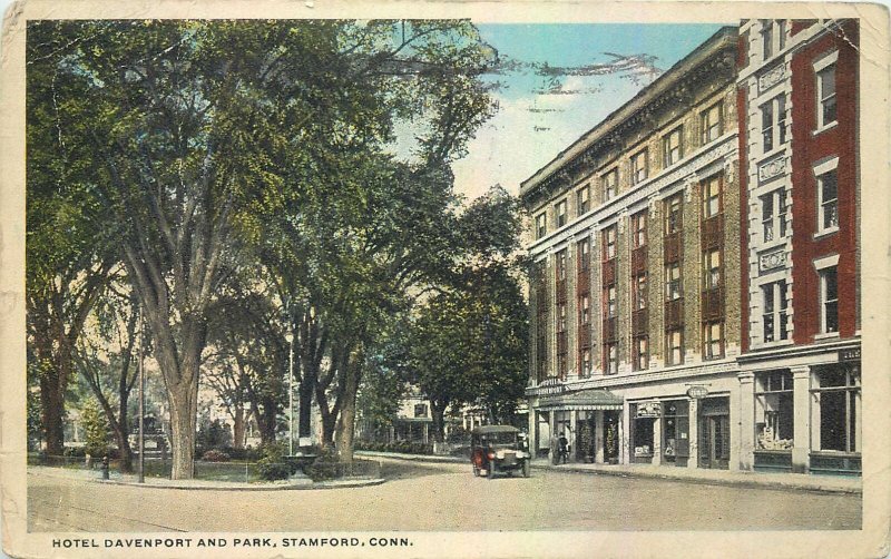 USA Stamford CT Hotel Davenport Postcard