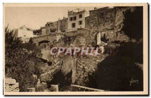 Old Postcard The ramparts Les Baux