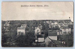 Warren Minnesota Postcard Residence District Exterior House 1908 Vintage Antique