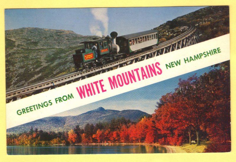 GREETING FROM WHITE MOUNTAINS NEW HAMPSHIRE  SEE SCAN  121