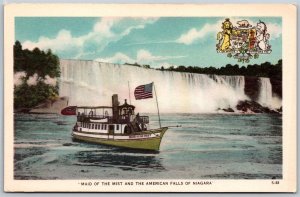 Vtg Niagara Falls New York NY Maid of the Mist American Falls 1920s Postcard