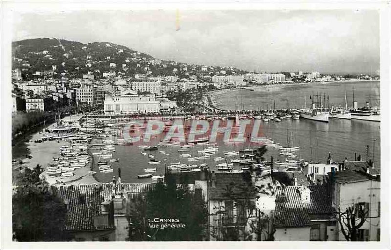 Old Postcard General view Cannes