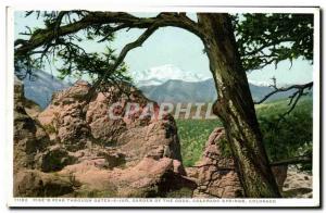 Postcard Old Colorado Pike Peak & # 39s Through Gates Garden of the Gods in C...