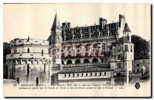 Postcard Old Amboise I and L Chateau My hist Bati by Charles VIII and Louis X...