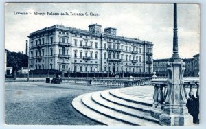 LIVORNO Albergo Palazzo dalla Terrazza C. Ciano ITALY 1945 Postcard