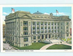 Unused W-Border COURTHOUSE SCENE Omaha Nebraska NE d2675