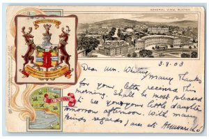 1903 General View Buxton Derbyshire England Tuck Art Posted Antique Postcard