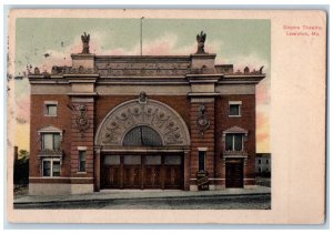 1908 Empire Theatre Exterior Scene Lewiston Maine ME Posted Vintage Postcard