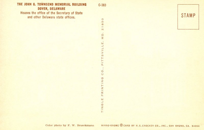 DE - Dover. John G. Townsend Memorial Building