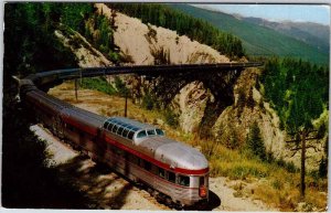 Postcard TRAIN SCENE State of Alberta AB AK8286