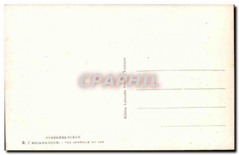 Rocamadour Old Postcard Southern General view