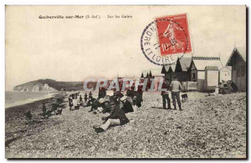 Quiberville sur Mer - On Rollers Old Postcard