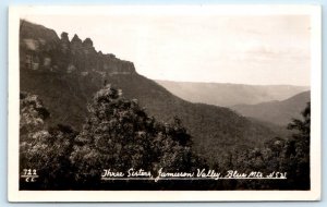 RPPC JAMISON VALLEY, New South Wales Australia ~ THREE SISTERS Postcard