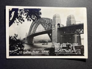 Mint Australia RPPC Postcard Harbour Bridge Sydney NSW