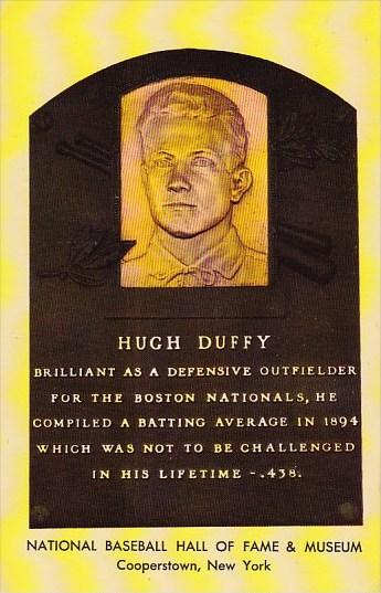 Hugh Duffy Baseball Hall Of Fame & Museum Cooperstown New York