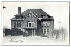 c1910 High School Exterior View Building Albert Lea Minnesota Vintage Postcard