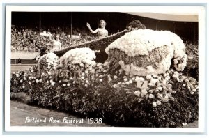 1938 Portland Rose Festival Pretty Girls RPPC Photo Unposted Vintage Postcard
