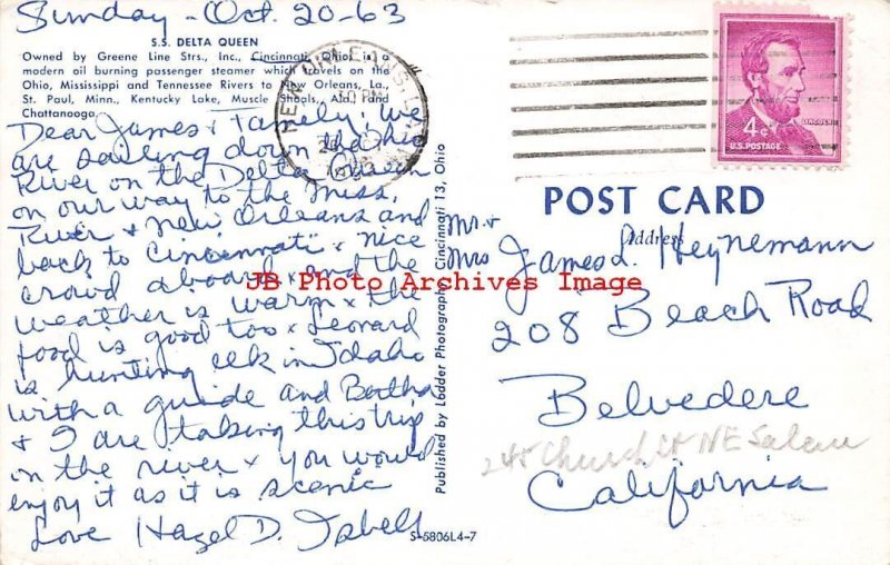 Greene Line, Sternwheeler Delta Queen, Cincinnati Ohio, Multi-View, Interior