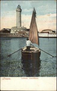 Trieste Italy Lighthouse Lanterna c1910 Postcard