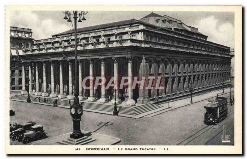 Old Postcard Bordeaux Grand Theater