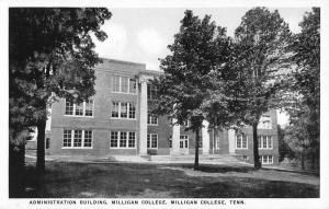 Milligan College Tennessee Admin Building Antique Postcard K89317