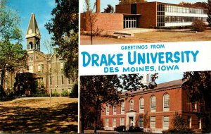 Iowa Des Moines Greetings From Drake University Multi View