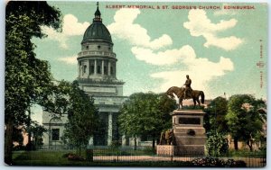 Postcard - Albert Memorial & St. George's Church - Edinburgh, Scotland