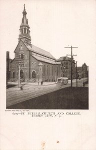 JERSEY CITY NJ~ST PETER'S CHURCH AND COLLEGE~1900s POSTCARD