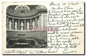 Old Postcard Paris Room of the Senat in Luxembourg