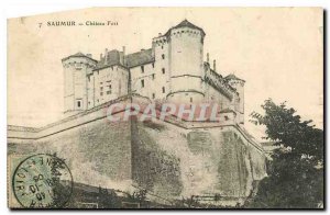 Old Postcard Saumur Chateau Fort