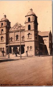 SACRAMENTO, CA California  ST FRANCIS CHURCH   c1910s    Postcard