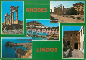 Modern Postcard Lindos Remembrance