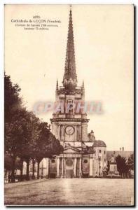 Old Postcard Cathedral of Lucon bell tower of the & # 39annee about 1700