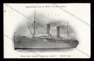 UC224 - Union Castle Liner - Armadale Castle - postcard