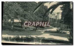 Old Postcard Grasse Public Garden