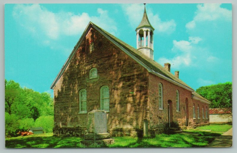 Winston Salem North Carolina~Bethabara Moravian Church Building~Vintage Postcard