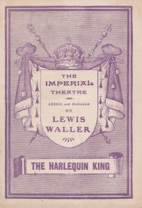 The Harlequin King Lewis Waller Rare Imperial London Theatre Programme