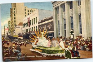 postcard Tampa, Florida - Gasparilla Parade