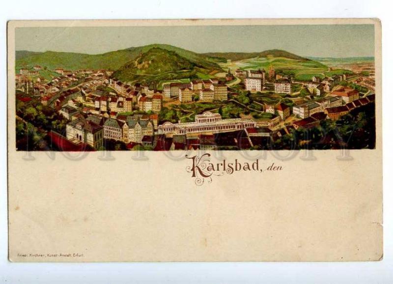 192674 CZECH Karlovy Vary KARLSBAD Vintage litho postcard