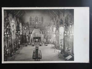 Scotland EDINBURGH Castle & Banqueting Hall shows Armour etc c1925 Postcard