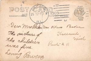 B90/ Chicago Illinois Il Real Photo RPPC Postcard 1909 Park Pavilion People