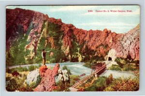 Weber Canyon UT, Tunnel No. 3 & Bridge, Vintage Utah Postcard 