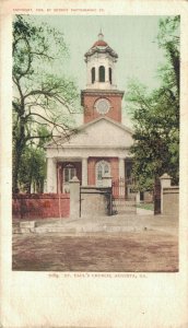 USA St. Paul's Church Augusta Georgia Vintage Postcard 07.35