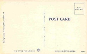 Main Street Looking North Windham New York linen postcard