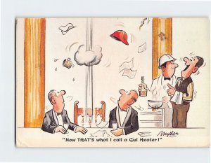 Postcard Now That's what I Call Gut Heater! with Humor Comic Art Print