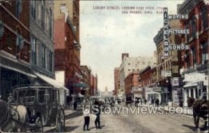 Locust Street, Looking East from 7th - Des Moines, Iowa IA