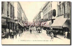 Old Postcard Tours Rue Nationale De Wachter