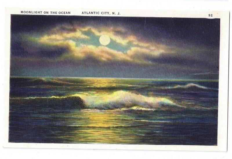 Moonlight Ocean Atlantic City NJ Tichnor Linen