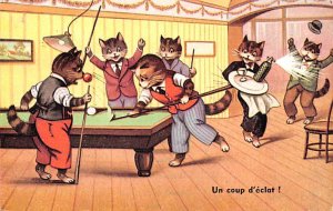 Un coup d'eclat Pool Billiards Carte Postale Postal Used Unknown 