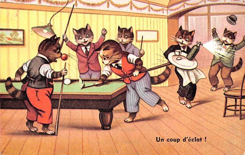 Un coup d'eclat Pool Billiards Carte Postale Postal Used Unknown 